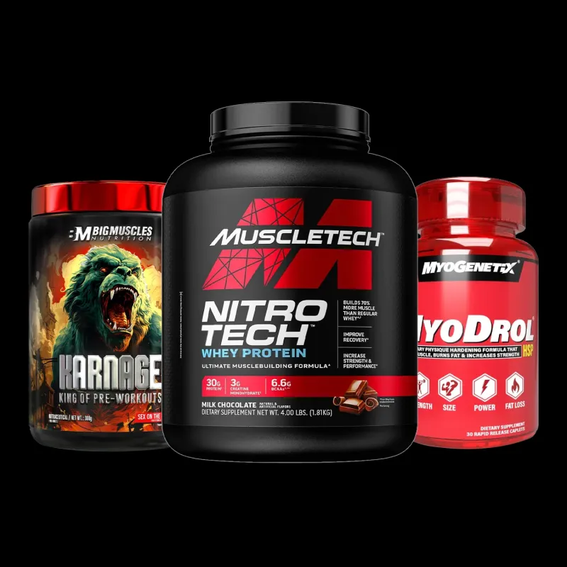 MuscleTech Nitro-Tech Performance Series Whey Protein Complete Muscle Gaining Stacks