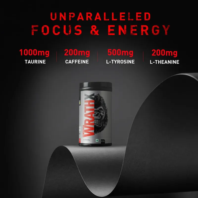 MuscleBlaze Pre-Workout WrathX - (30 Servings, 510g)